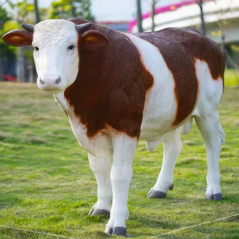 Velika lažna krava skulptura za vrt - Stay Farm Farm Statuu za vanjsku dekor